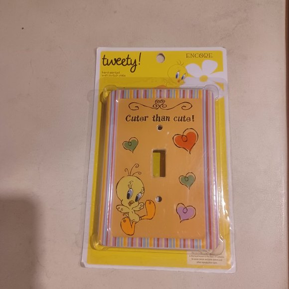 2007 Tweety Looney Tunes Encore Ceramic Wall Switch Cover NEW - Picture 3 of 4